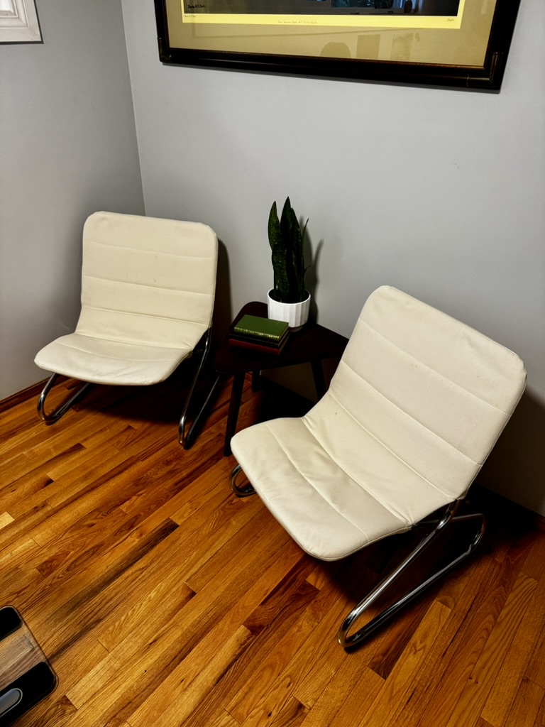 IKEA Gemet Chrome Lounge Chairs, Pair