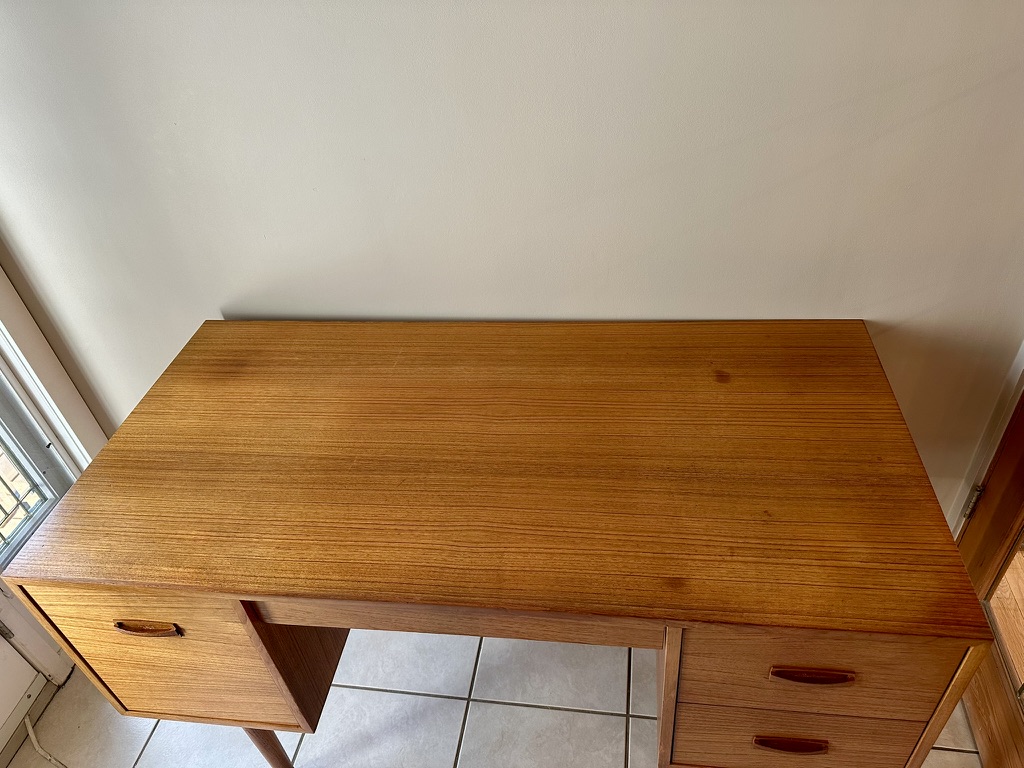 Teak Mid Century Modern Desk, Made in Canada, view 3